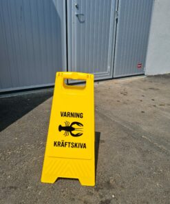Alternative view of Varning Kräftskiva skylt – varningsskylt i gult