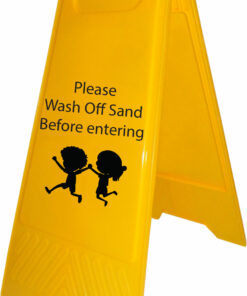 Varningskylt-wash-off-sand