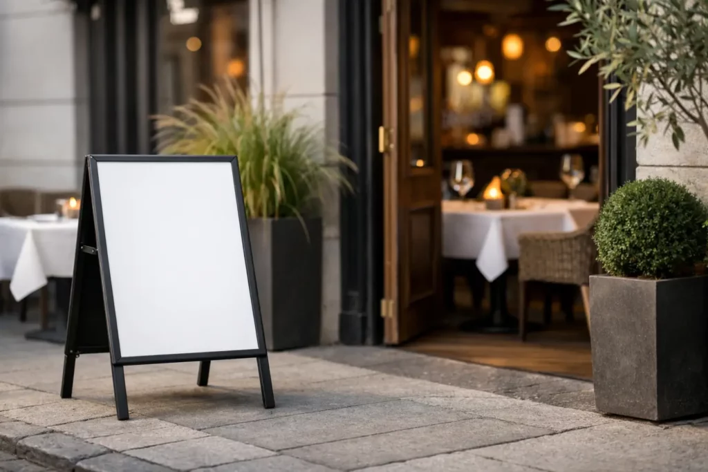 Gatupratare för restaurang entré - rätt val