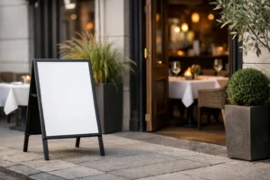 Gatupratare för restaurang entré - rätt val