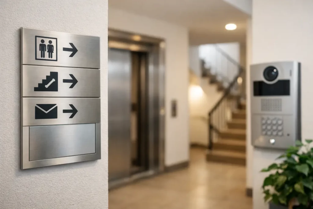 Guide till skyltning i fastigheter för BRF