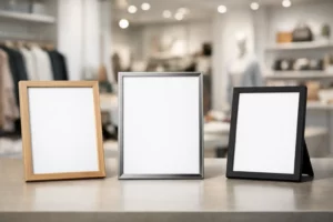 Vilken affischram passar butik bäst?