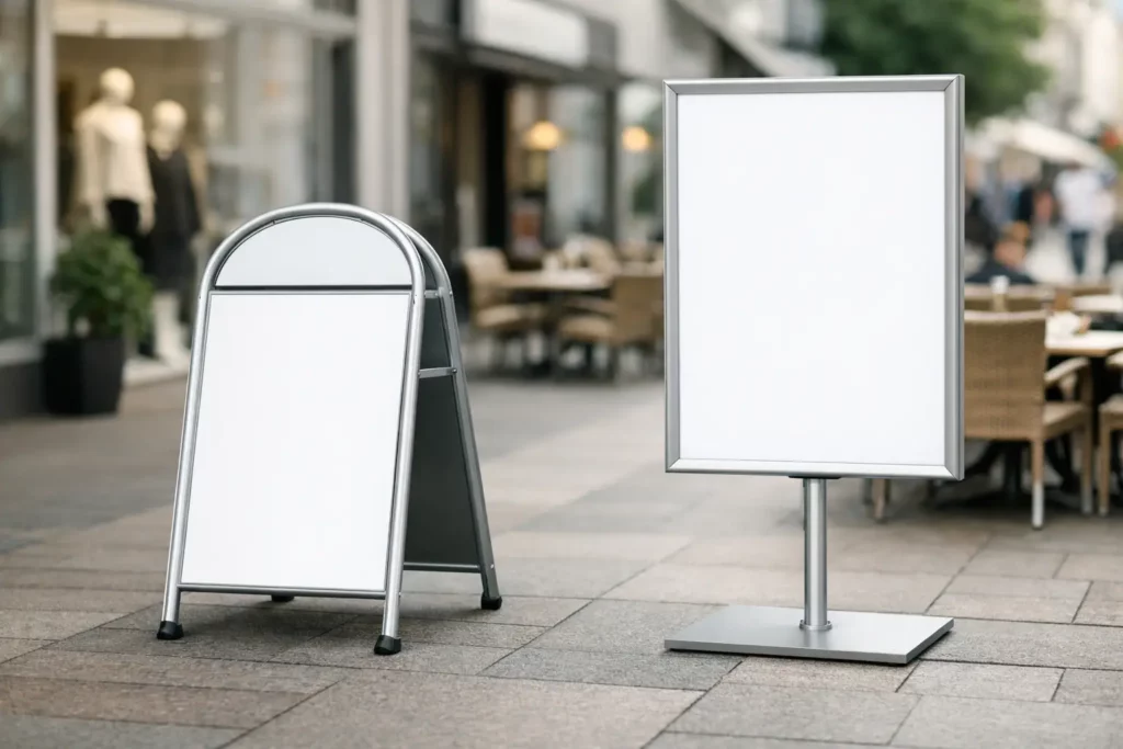 Gatupratare eller affischställ - vad passar bäst?